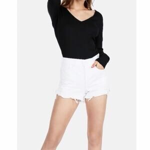 Express MIDI High Rise Stretch White Size 4